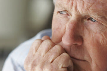 senior gentleman worried